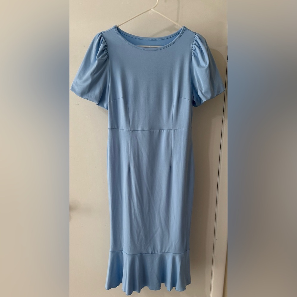 SHEIN Light Blue Midi Dress